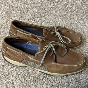 Sperry‎ Men's 11.5 M Tan Leather Topsiders Preppy Boat Shoes